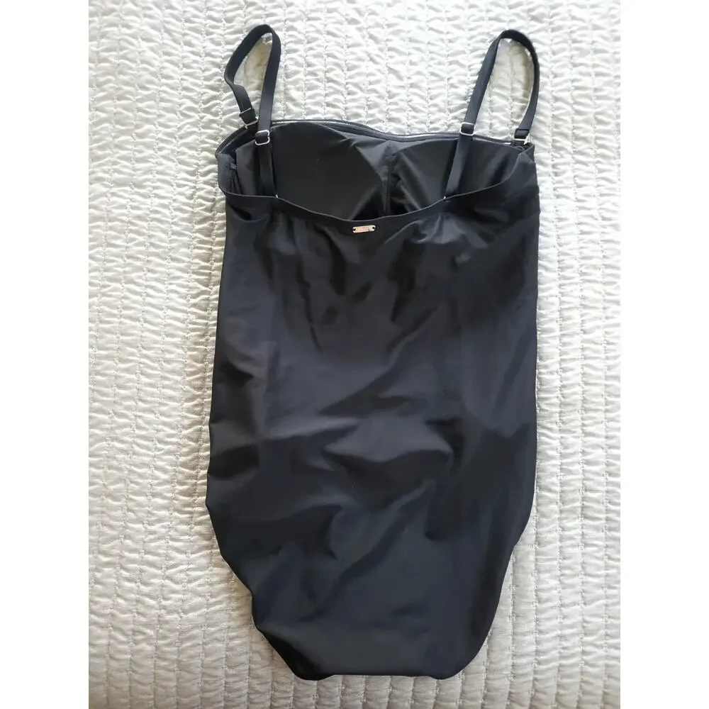 DKNY Black Size XXL One Piece Bathing Suit NEW Adjustable Straps Classic Style - Picture 7 of 11